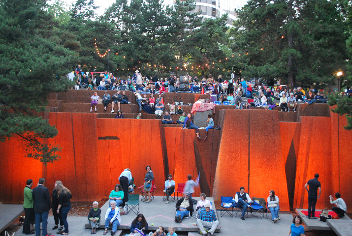 Hundreds enjoy the open air festival.