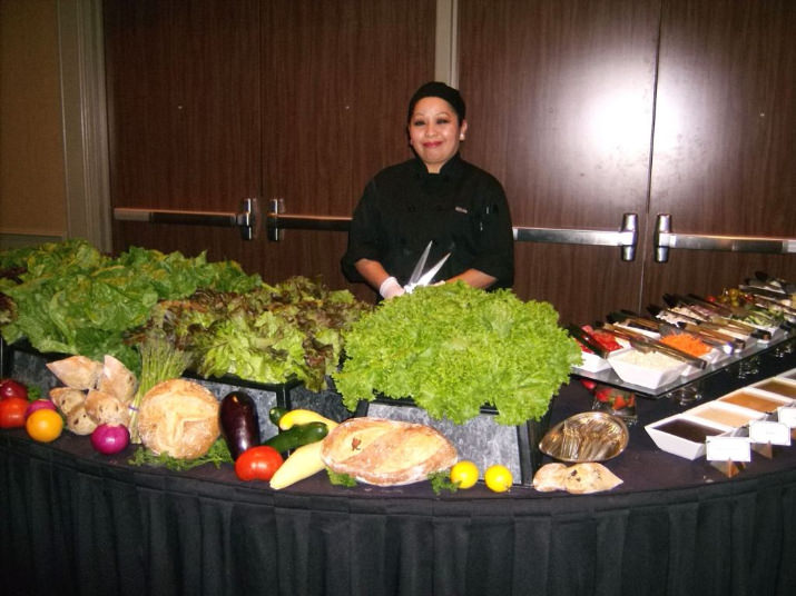 Chef Silvia Mejia – Living Salad Bar: Featuring Baby Head Lettuces cut to order w/Assorted House Dressings and Toppings