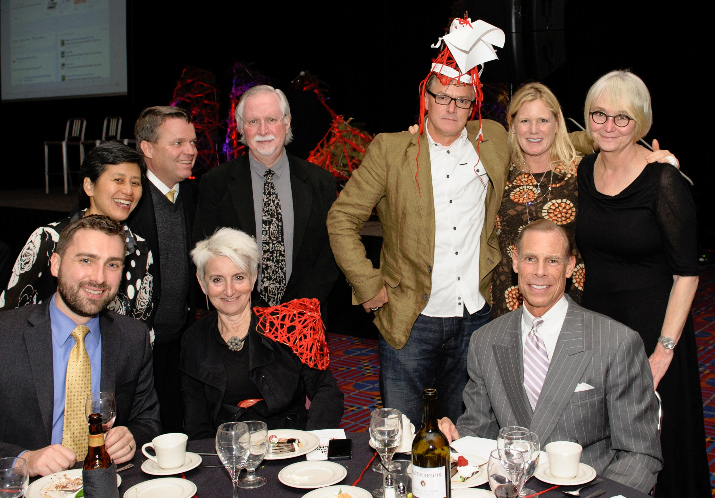 University of Oregon sponsored table guests join in the creative spirit of the evening