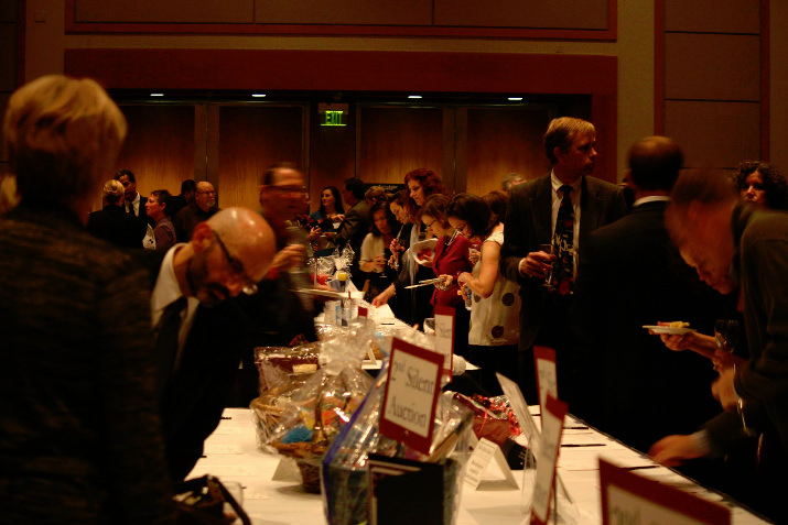 Silent auction and wine and chocolate tasting