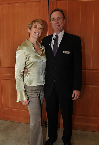 CEO of Guide Dogs for the Blind, Paul Lopez and his wife Deirdre enjoying the Oregon Fall Luncheon hosted by Guide Dogs for the Blind.