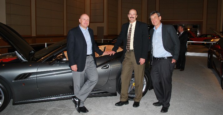 Auto aficionados like Erik Krieger, Bill Coit and Carl Christoferson enjoyed a sneak peek at the $257,000 Ferrari 458 Spyder.