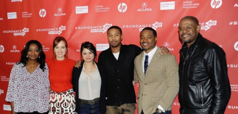 Octavia Spencer, with a fellow actor and Melonie Diaz, Michael B. Jordan, Writer/Director Ryan Coogler, co-produced by Forest Whitaker