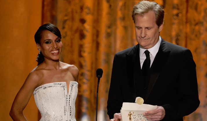 Actors Kerry Washington, with Jeff Daniels at the Annual Screen Actors Guild Awards, supports the Boys and Girls Clubs (Photo by Michael Buckner/WireImage)