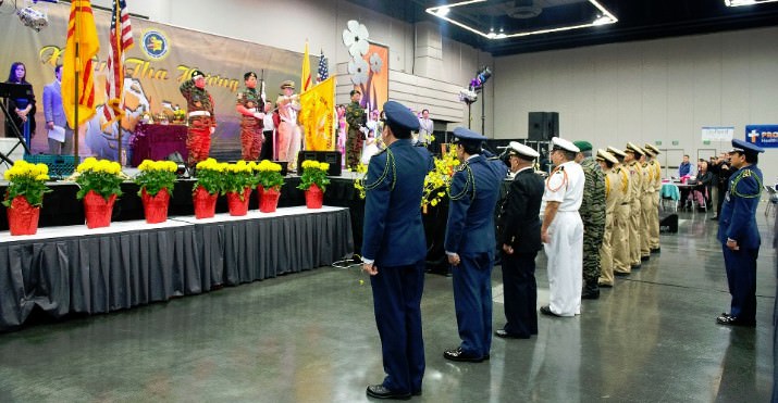 American and South Vietnam National Anthem on the New Year 2013. Vietnamese American Community of Oregon