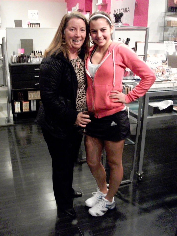 Colleen Moss with her daughter Haley. Haley is ranked #42 in the USTA Girls 16 Champs Division.