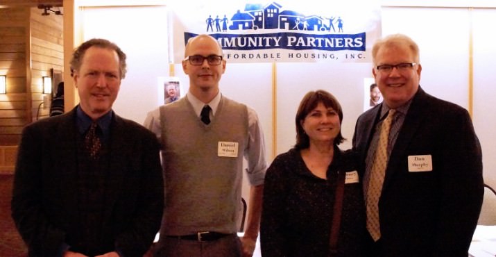 Authors Kim Stafford, Daniel H. Wilson, Whitney Otto and Master of Ceremonies Dan Murphy of The Broadway Rose Theatre Co., entertained the crowd at “HomeWord Bound: An Event of Literary Proportions,” the 15th annual fundraiser for Community Partners for Affordable Housing.