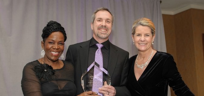 4.PCRI Executive Director Maxine Fitzpatrick, City of Gresham Senior Urban Renewal Project Coordinator Michael Parkhurst, and KeyBank Vice President Barbara Smith. A long-time PCRI Board Member, Michael was honored with the night's Barbara B. Smith Award.