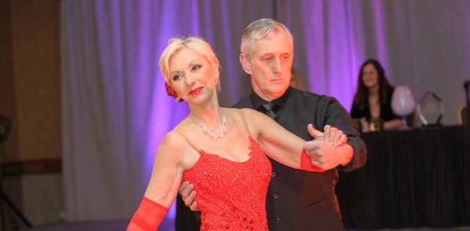 First Lady Hales and Portland Mayor Charlie Hales open the evening's festivities with a romantic, sweet and elegant dance.