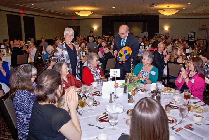 The Ageless Award was also given to the Vital Volunteers, pictured here are Frances Venetucci and Maria Jones. The Vital Volunteers are a program put together by the Vital Life Foundation. It allows residents of Marquis Consonus assisted living facilities to give back to their community by volunteering with local non-profits. 