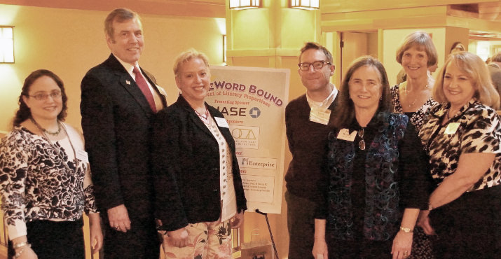 Several Community Partners for Affordable Housing Board Members gather at “HomeWord Bound: An Event of Literary Proportions,” CPAH’s 15th annual fundraiser including Jessica Cousineau, Tom Murphy, Mary Eidson, Larry Hauth, Judy Werner, Gaile Baack, and Marianne Potts.