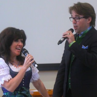 Janet Chvatal and Marc Gremm, two internationally known opera singers, perform during the dedication ceremony.