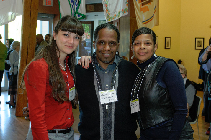 RRI staff Danielle Droppers, with award recipients from The Miracles Club Herman Bryant and Dionne Preston.