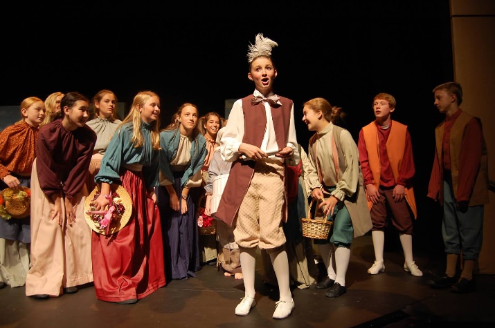 The cast of YPTP's Second Stage Middle School aged 2012's production of "Cinderella."