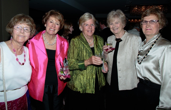 Beth Hulsman, Sudee Hering, Alice Davies, Jill McDonald, and Barbara Wagner at the Night of the Decade on May 12th.