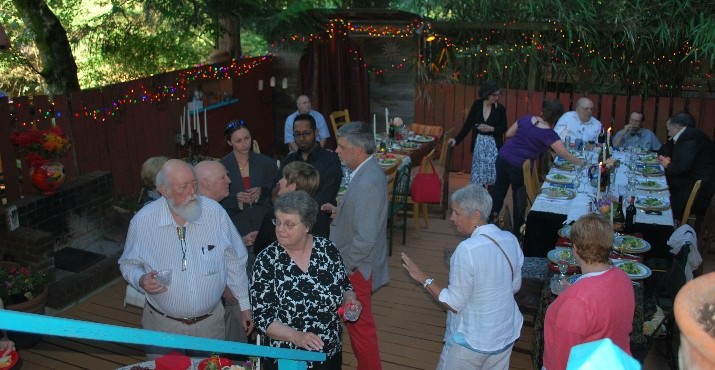 The campaign launch party in July drew dozens of theatre fans.