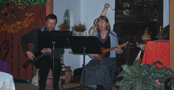 Gayle Stuwe Neuman and Philip Neuman played authentic handmade instruments like those used in the 16th century. 
