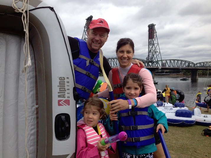 Steve Humphrey, Sara Daley and their mini boaters!