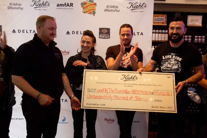 With the mission to heighten awareness and raise funds for amfAR, Kiehl’s embarked on the fourth annual Kiehl’s LifeRide for amfAR, a multi-day, multi-stop charity motorcycle ride taking place July 31 – August 8, 2013, through the Pacific Northwest.