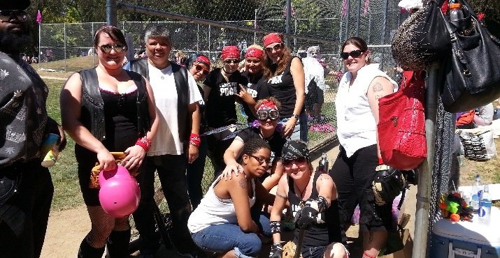 The Biker Chicks were a popular group and made it to the finals of the Bat 'n Rouge.