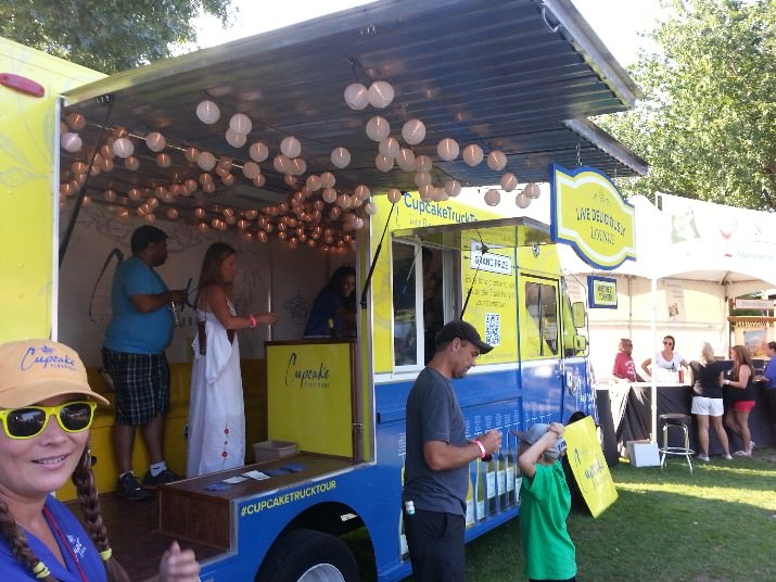 Cupcake Vineyards had a wine tasting lounge on wheels. 