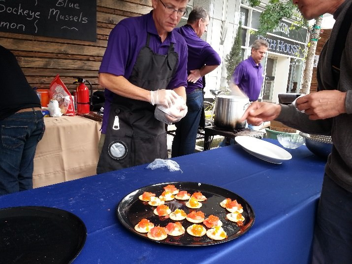 Ocean Beauty Seafood was serving up salmon caviar.