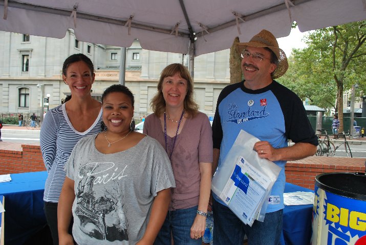 Standard employees Megan Brown, Rashida Willard, Deborah Buley and Ted Fuller volunteered at the event.