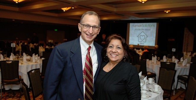 Board Members Jesse Smith and Olga Gerberg at the “It’s On the House” Portland luncheon featuring keynote speaker Cylvia Hayes, First Lady of Oregon. 