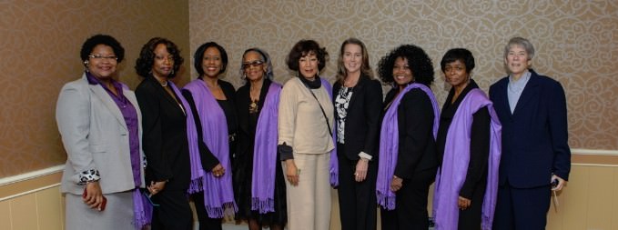 Women With Direction members with First Lady Cylvia Hayes (fourth from right) and Human Solutions Executive Director Jean DeMaster (far right).