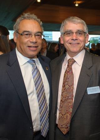 Dr. George Brown, Legacy Health CEO, with Dr. Anthony Melaragno, Legacy Good Samaritan Medical Center CAO