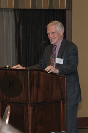 Wistar Morris Award recipient, Dr. Richard G. Chenoweth addresses the audience