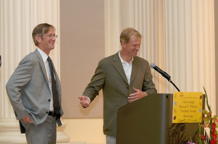 Ted and Tom Wheeler share a memory of their father, Sam.