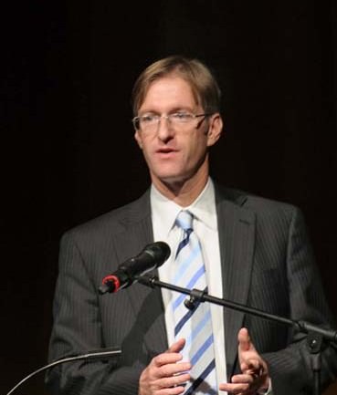 State treasurer Ted Wheeler talked about his father's addiction history and the importance of housing and support for lasting health.