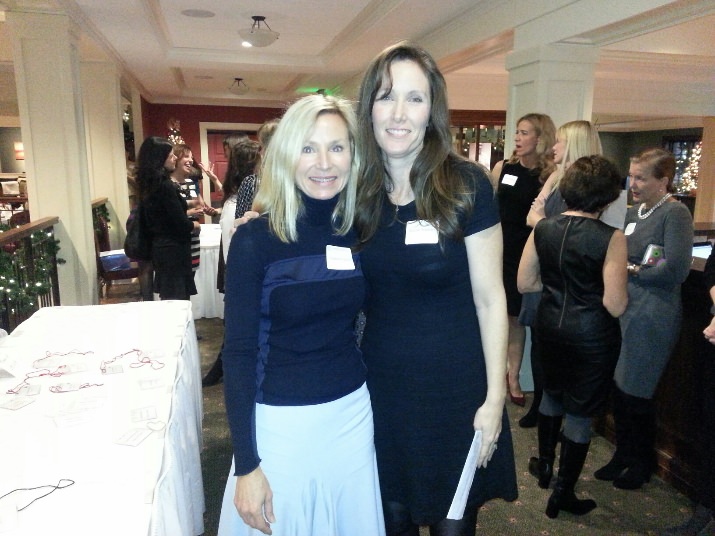 Tea chair Elizabeth English with Chapter President Heather Waldrem 