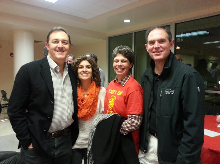 Central Catholic parents Reid Mueller and his wife Lisa Crupi with Central Catholic parents Nancy and Gary McMann