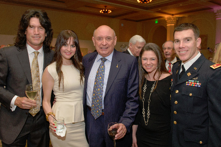 KISS band member Tommy Thayer, Amber Thayer, Event Co-Chair Tom Milligan, Cristan and Major Dan Browne