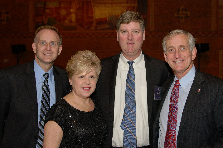  Multnomah County District Attorney Rod Underhill, Retiring CEO Judy Cushing, Incoming CEO Dwight Holton and Portland mayor Charlie Hales 