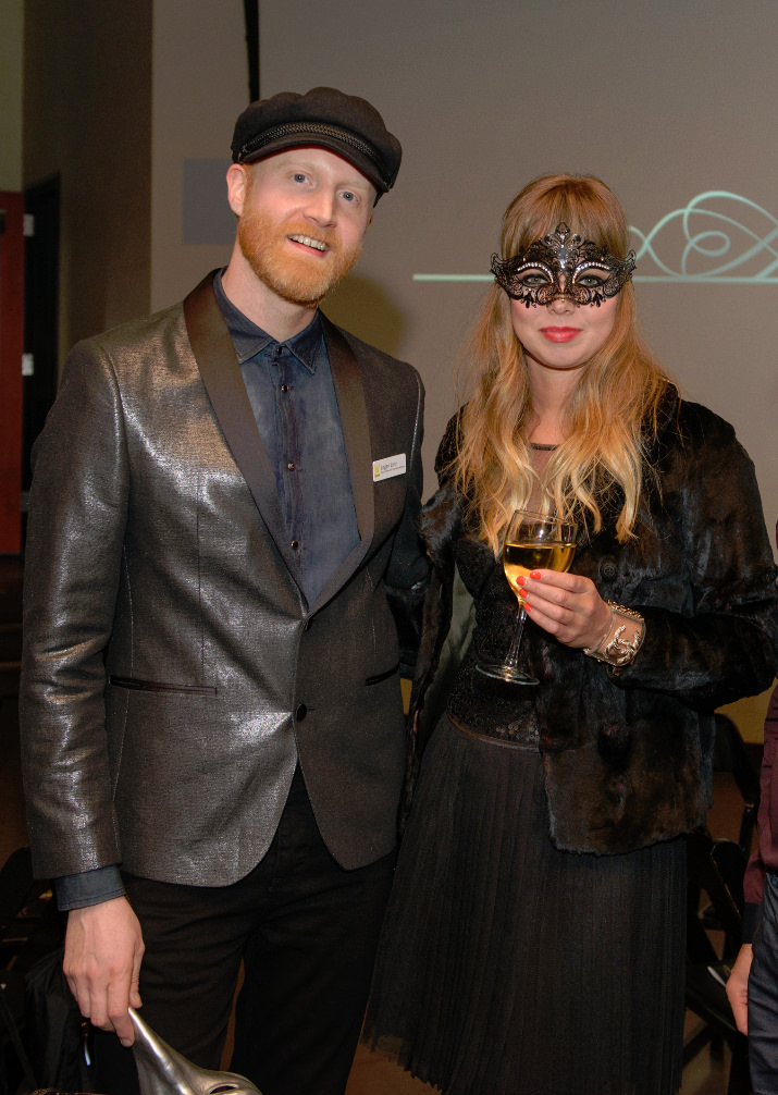 Portland Musicians Logan Lynn (left) and Ruth Radelet of Chromatics (right) at Q Center Gala