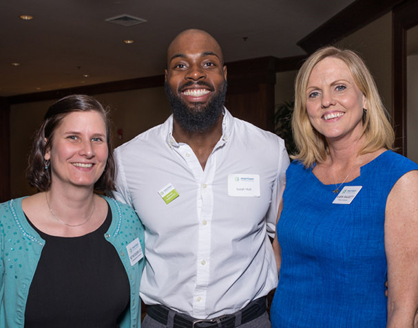 Blythe Dolores Pavlik, Morrison Child and Family Services; Isaiah Holt, TEDxPortland Speaker; and Karin Baggett, Morrison Child and Family Services