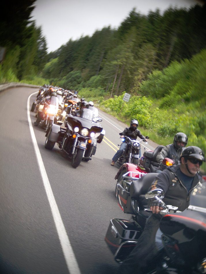 Just one glimpse of the riders on their way to Pacific City.