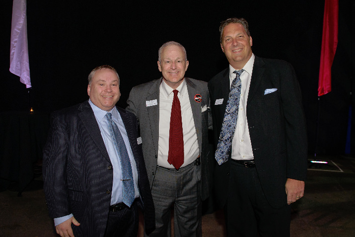 American Diabetes Association members of the Community Leadership Board enjoy the social hour at the 2014 Father of the Year Awards Dinner.  From left: Mike Kindelberger, Walgreens; Board Chair Mike Greene of Rosenthal, Greene and Devlin, P.C.; Brad Bell of Wells Fargo Advisors.