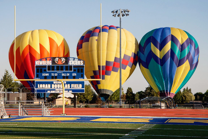 Area residents rolled out the red carpet including balloonist who added spectacular color.