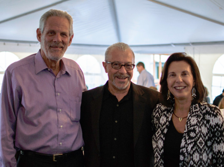 Jay Zidell, CEO of Zidell Marine Corp. and ZRZ Realty; poet, author and NPR commentator Andrei Codrescu; and Diane Zidell (Jay and Diane Zidell Charitable Foundation). 