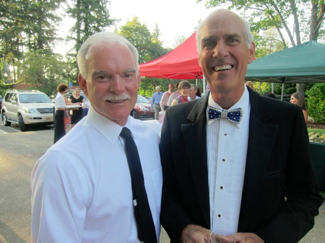 Fire Chief Ed Wilson, Mayor Kent Studebaker