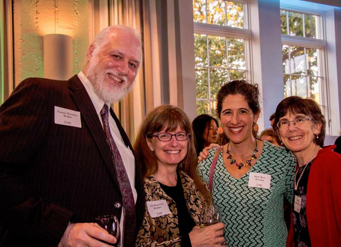 Friends of Trees' longtime volunteer Conan Harmon Walker (left) of Legacy Health Systems, has personally planted more than 20,000 trees with the organization. He poses with (left to right) former Friends of Trees Executive Director Lin Harmon Walker, Mary Rose Navarro of Metro (a former Friends of Trees employee) and Barbara Scharff (also a former Friends of Trees employee) 