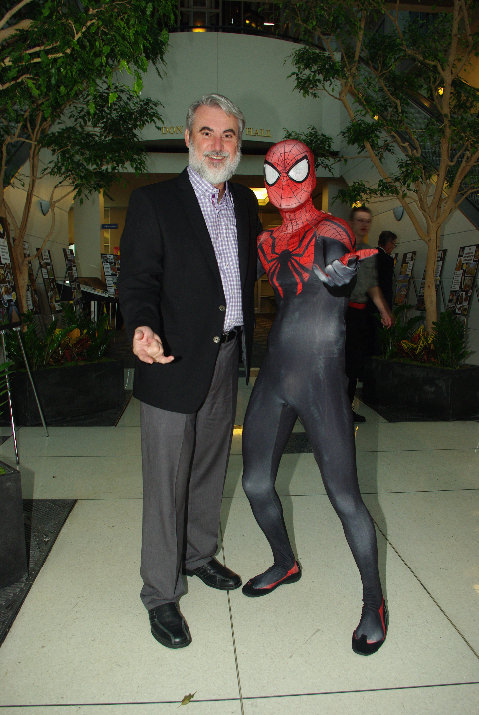 Animator/Illustrator/Spider Man Comic book artist *Randy Emberlin (with Spider Man) generously donated original prints.