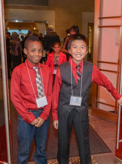 Adarian & Brandon, 5th Grade Dreamers in the class of 2026 greeted Dream Big guests at the door  