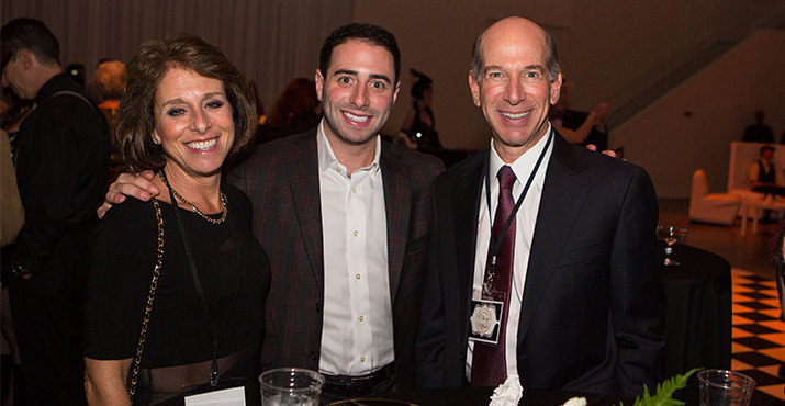 Susan and Barry Menashe, Gala Co-chairs, together with son, Jordan Menashe.