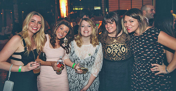 Members of "I Have A Dream" Young Leaders Collaborative (left to right) Lisa Hattery, Sophie Banner, Mairwen Eslinger, Ali Murphy, Melissa Gillett mingle at this year's Charity Ball benefiting Incight."