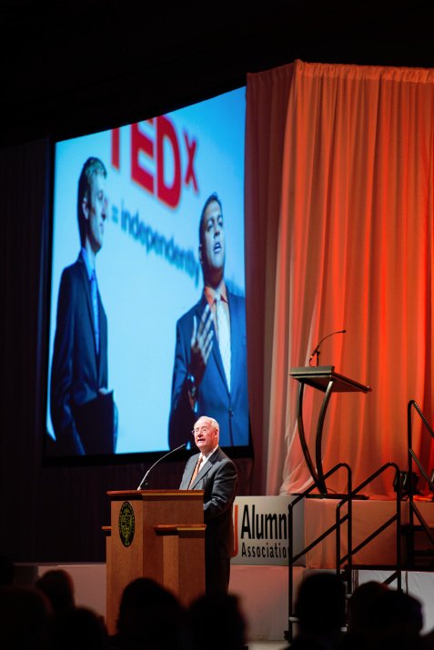 President Ed Ray spoke of innovation and excellence.